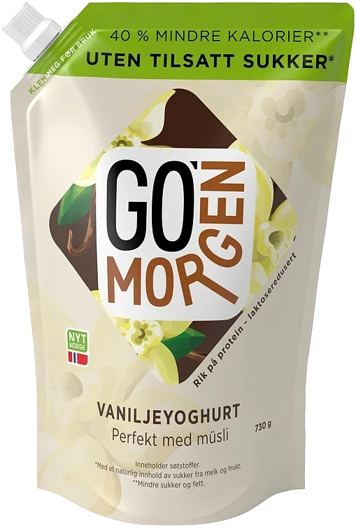 Go'morgen vanilje uten tilsatt sukker  730g