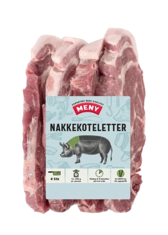 Svin Nakkekotelett 4pk Meny