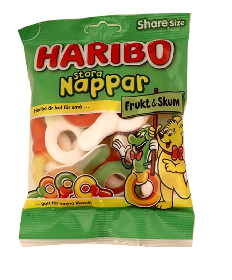 Nappar Frukt & Skum 170g