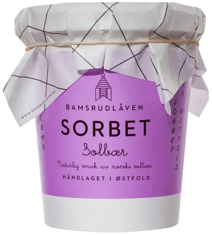 Solbærsorbet 500ml Bamsrudlåven Gårdsis
