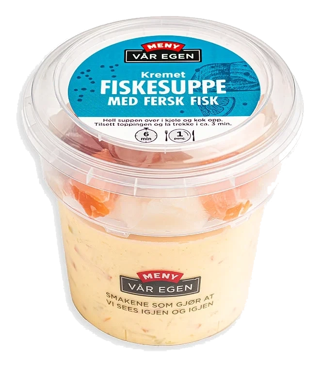 Kremet fiskesuppe 4dl + fersk fisk