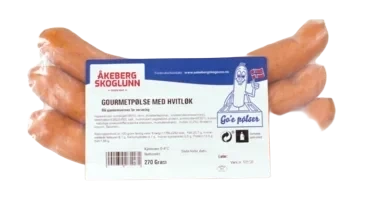MANSTAD KJØTT AS Åkeberg Skoglunn Gourmetpølse m/Hvitløk
