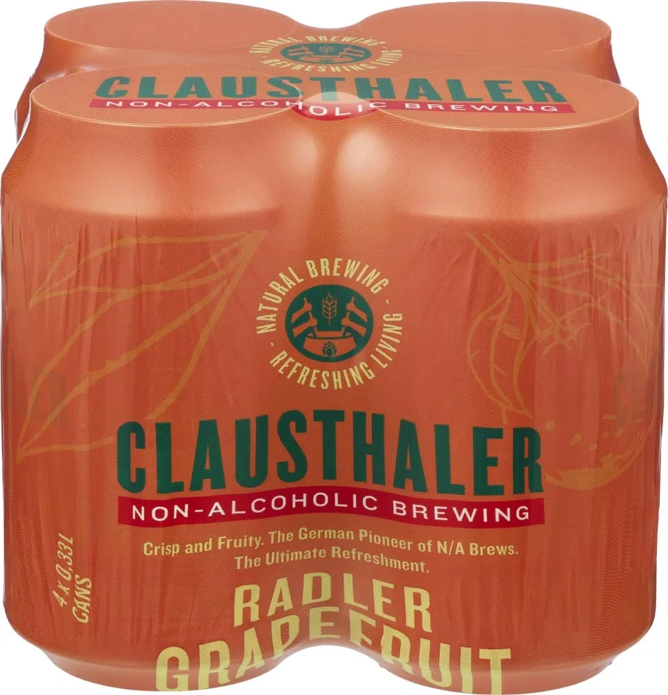 Clausthaler Radler Grapefruit 4 x 0,33l, 1,32 l