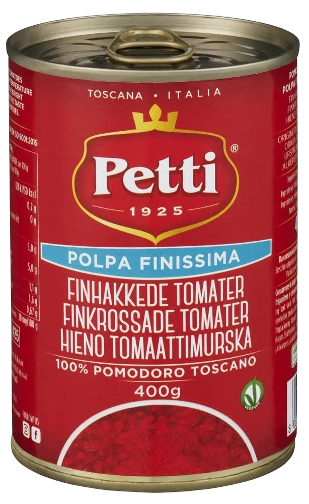 Finhakkede tomater