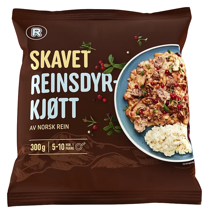 Reinsdyrkjøtt skavet  300g