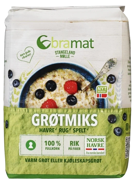 Bramat Grøtmiks Havre&Rug&Spelt 500g Stangeland
