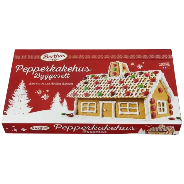 Pepperkakehus Byggesett 385g Berthas