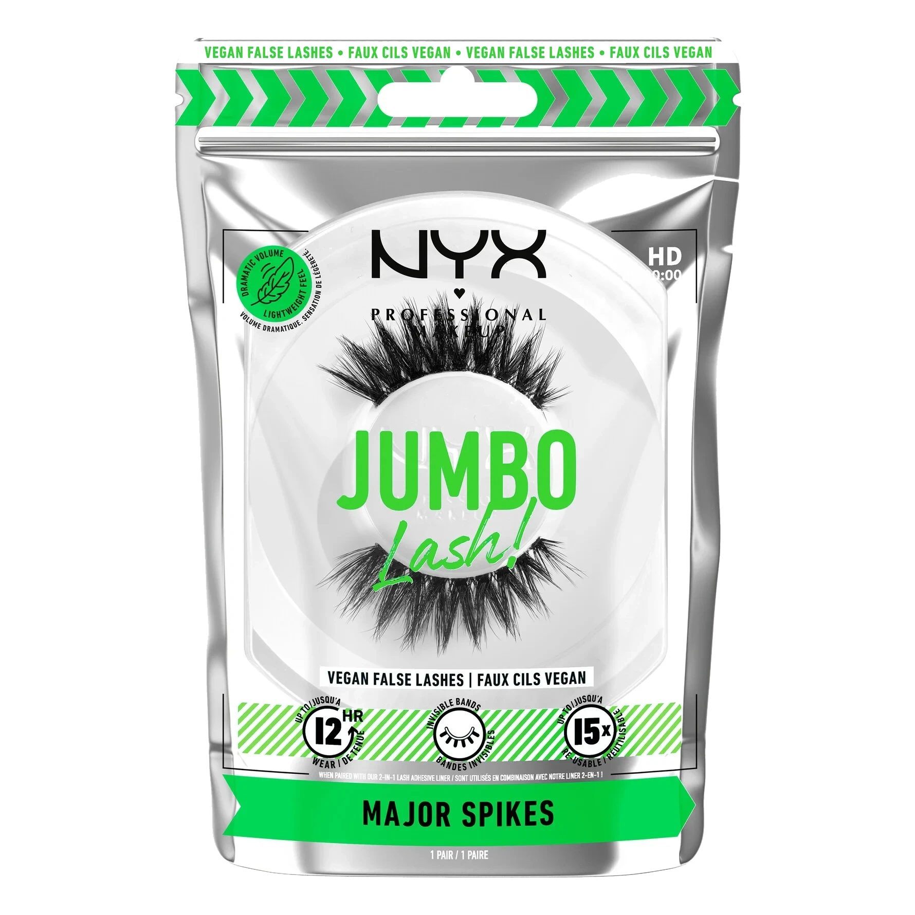 NYX PROFESSIONAL MAKEUP Jumbo Lash! Vegan False Lashes 9 Major Spikes
