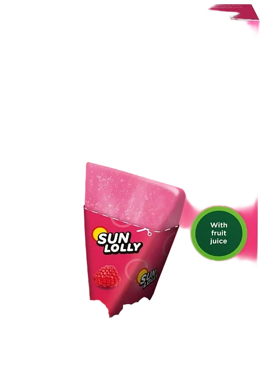 Isglass Sun Lolly Hallon
