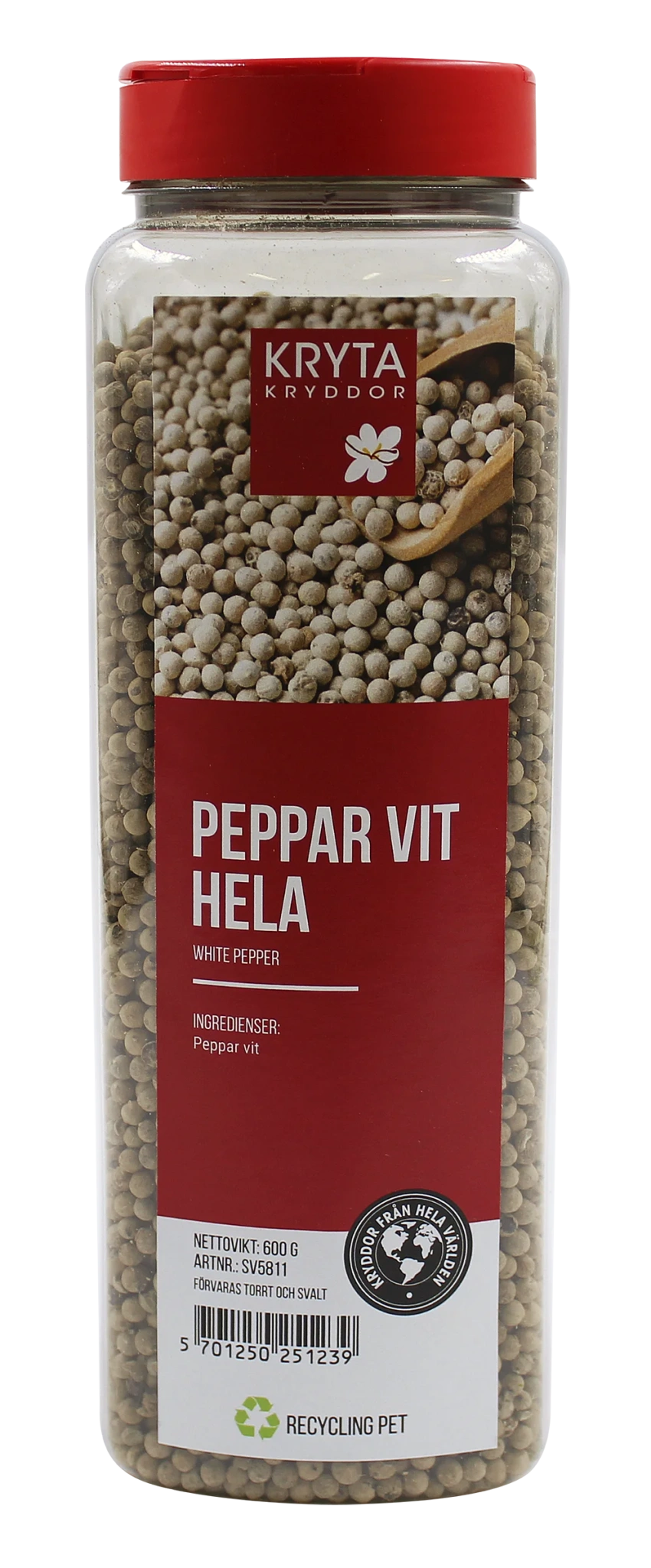 Vitpeppar hel