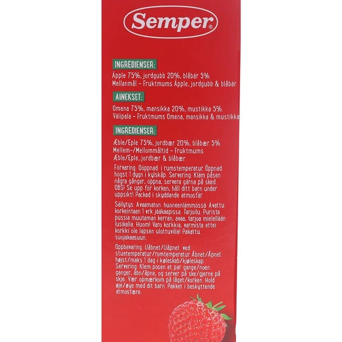 Klämmis Fruktmums Jordgubb 4-pack