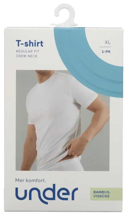 T-shirt Bambus Hvit Xl Regular Crew Cut Under