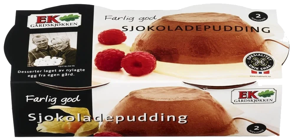 Sjokoladepudding Fersk 340g Ek Gårdspakkeri