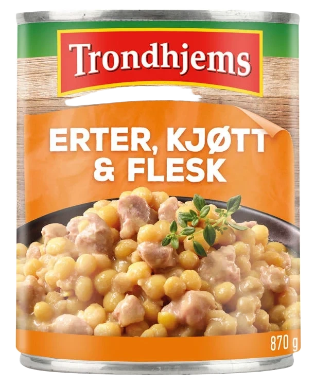 Erter,Kjøtt&Flesk 800g Trondhjems