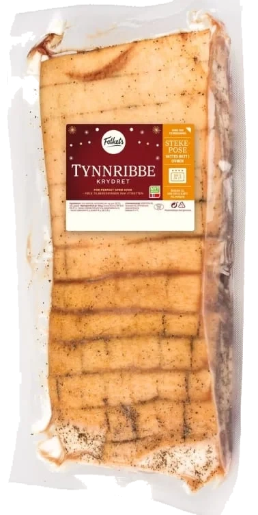 Svin Tynnribbe i Stekepose ca 1,15kg Folkets