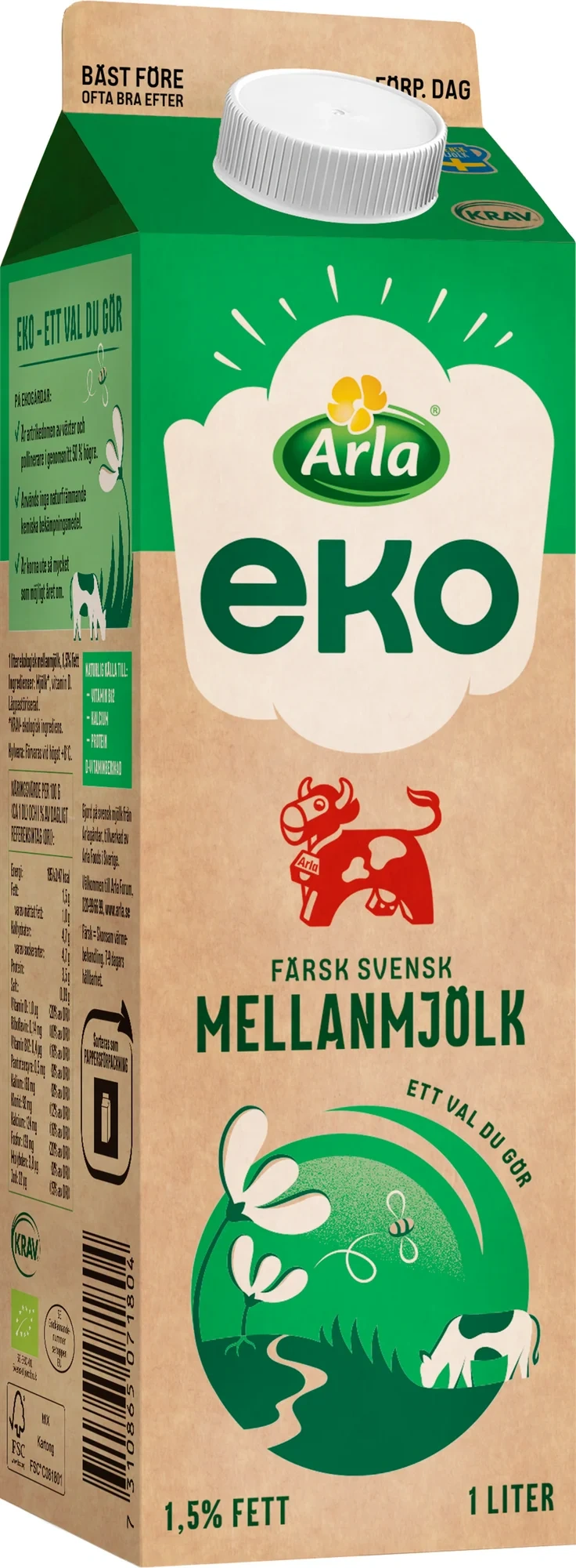 Arla Ko® Ekologisk Färsk mellanmjölk 1.5%