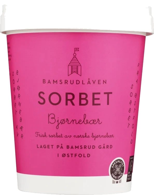 Bjørnebærsorbet 0,5l Bamsrudlåven