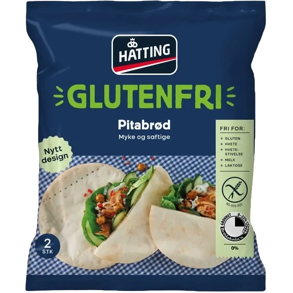Pitabrød Glutenfri 2stk 230g Hatting