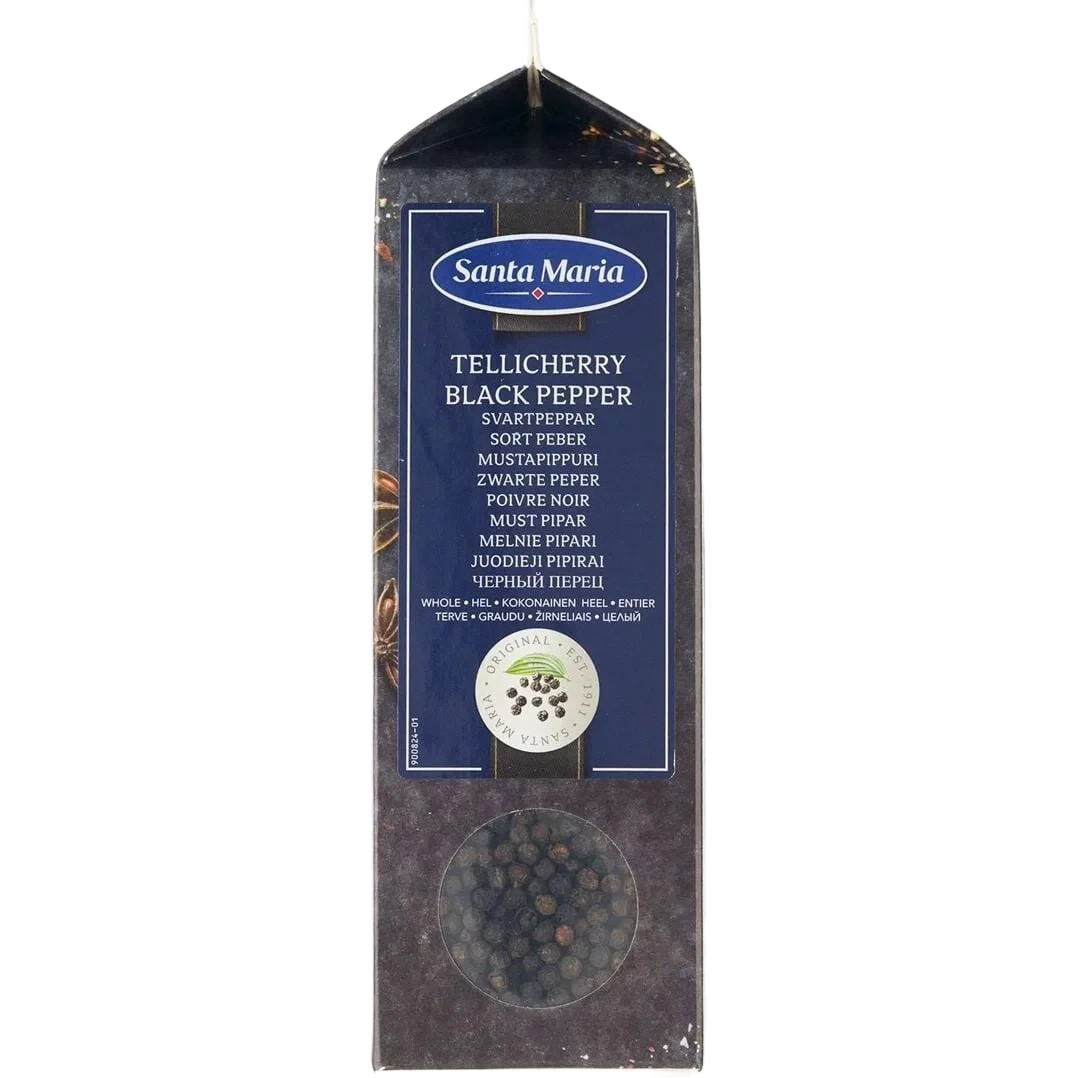 Sort Pepper Tellicherry Hel 450g Santa Maria