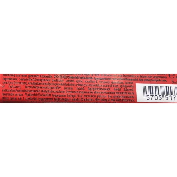 Sockerfritt Tuggummi Strawberry 20-pack