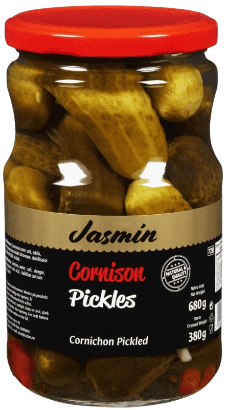 Jasmin Cornisons i Glass 670g