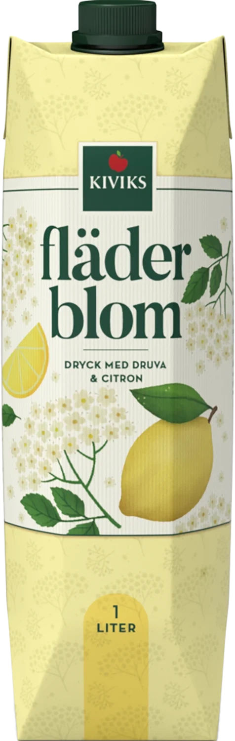 Fläderblomsdryck med druva och citron