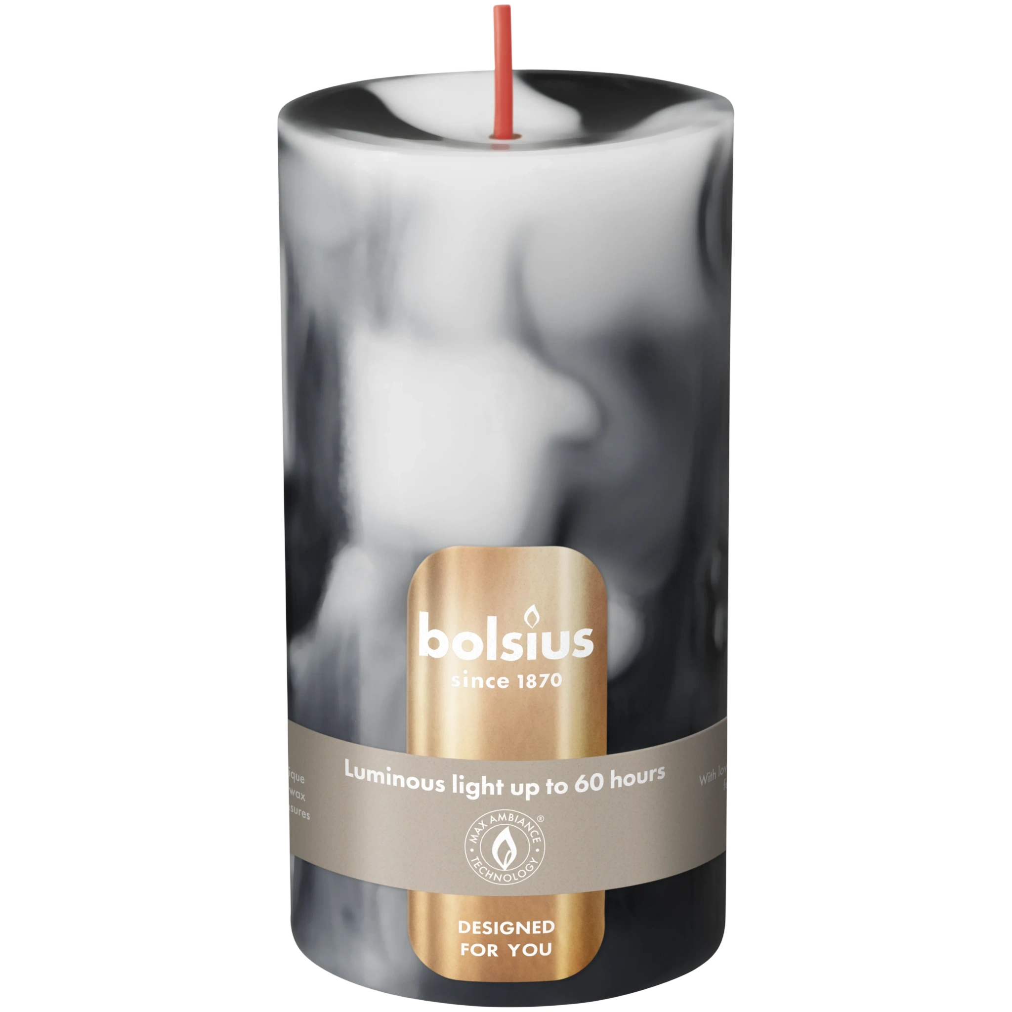 Blockljus Onyx Black 13 cm