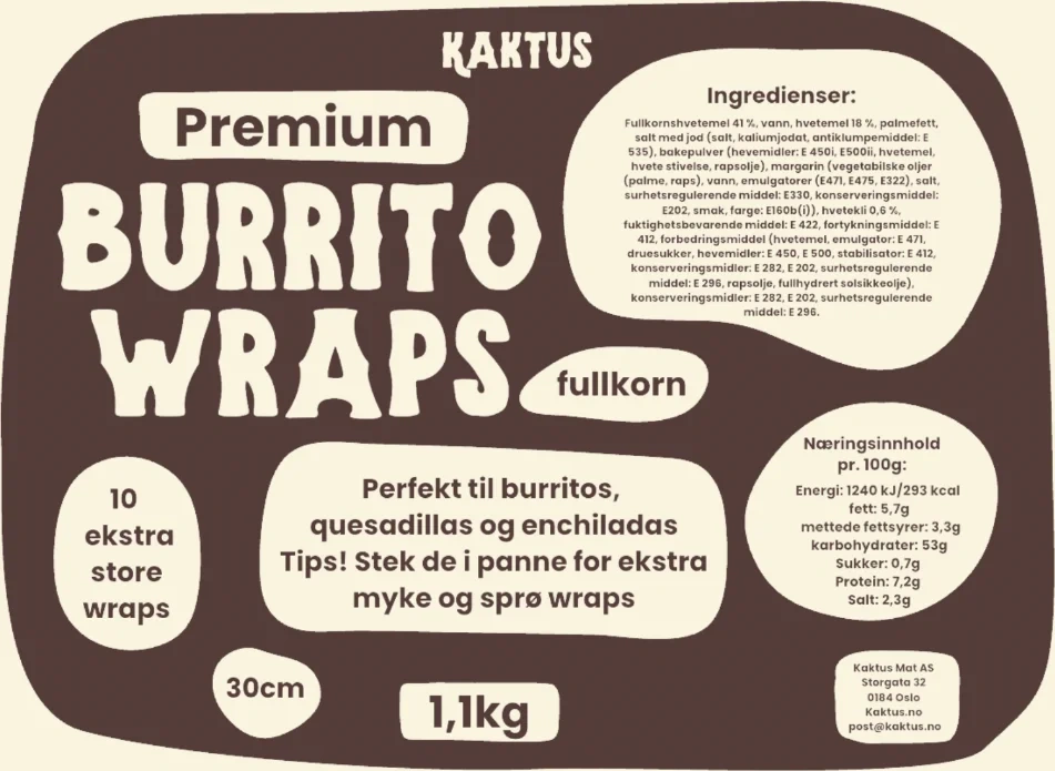 Kaktus Burrito Wrap 1,1kg