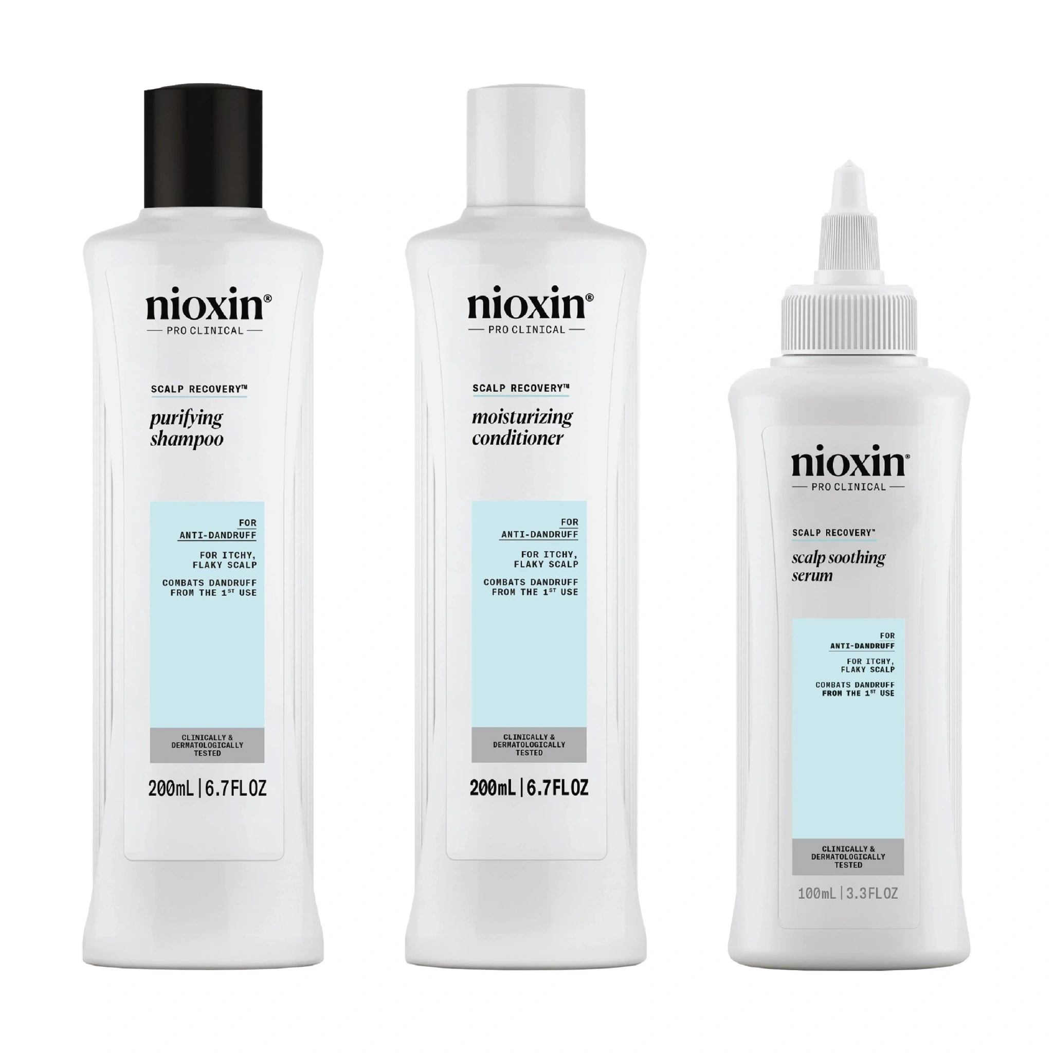 Nioxin Scalp Recovery System, 200 ml + 200 ml + 100 ml
