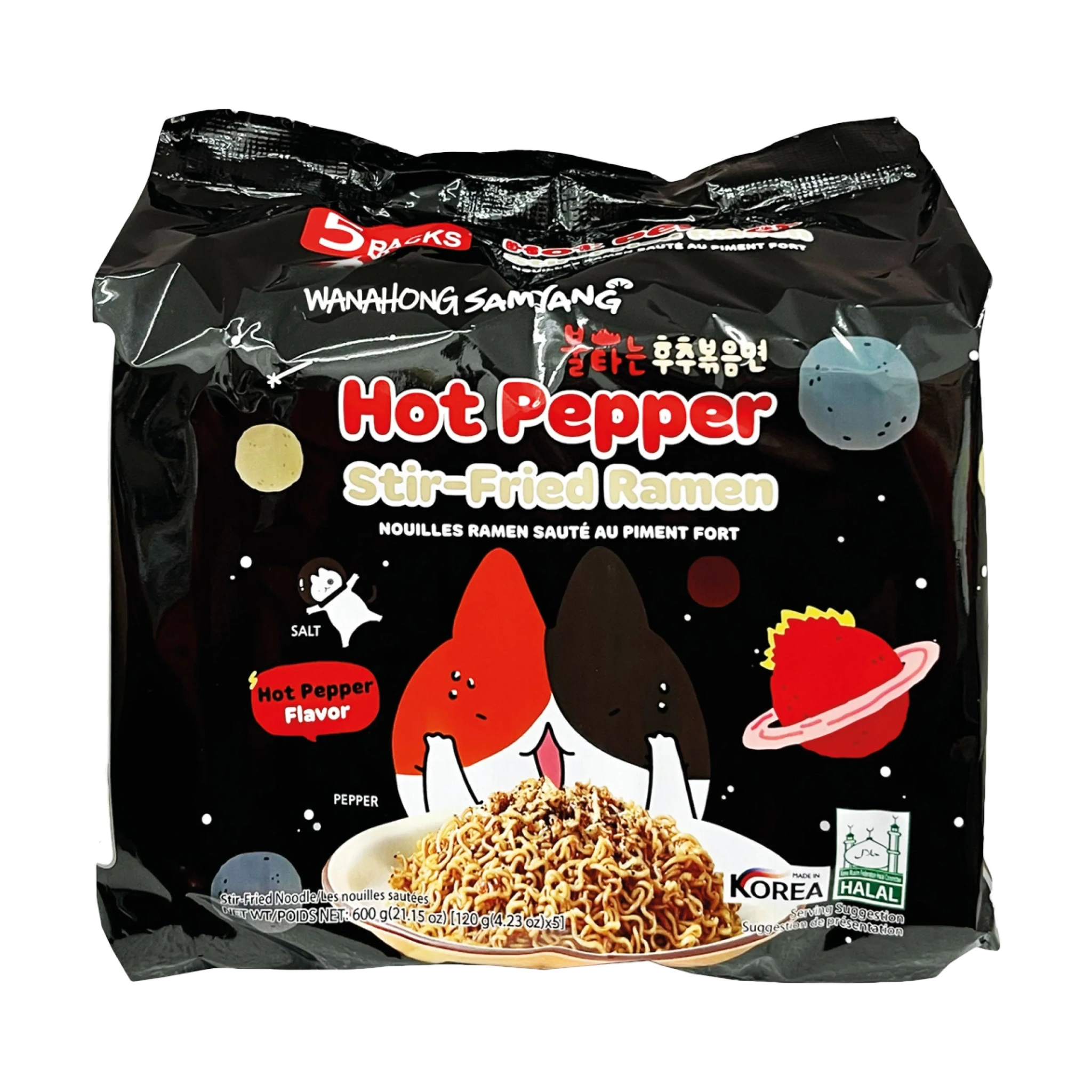 Samyang Hot Pepper Stir-Fried Ramen 5 x 120 g