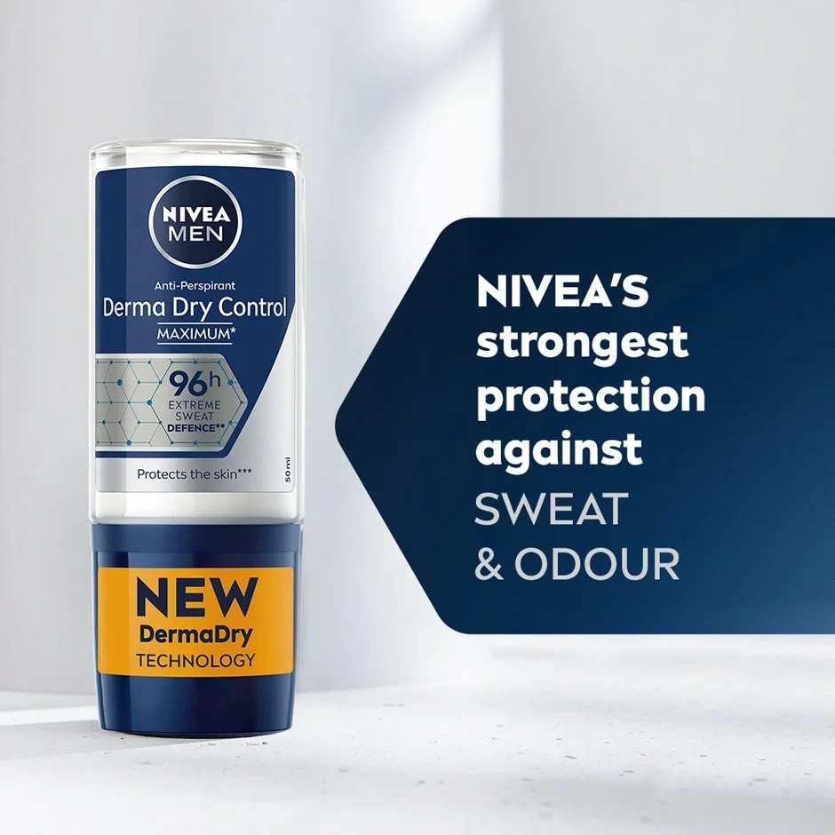 Nivea Men Deoodorant Roll-on Derma Dry, 50ml