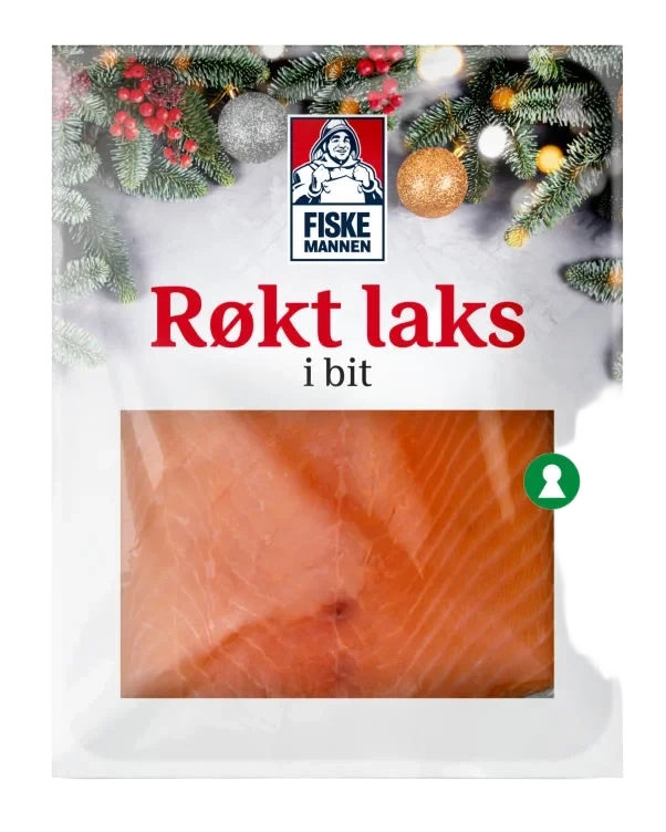 Laks Røkt Halvside i Bit 500g Fiskemannen
