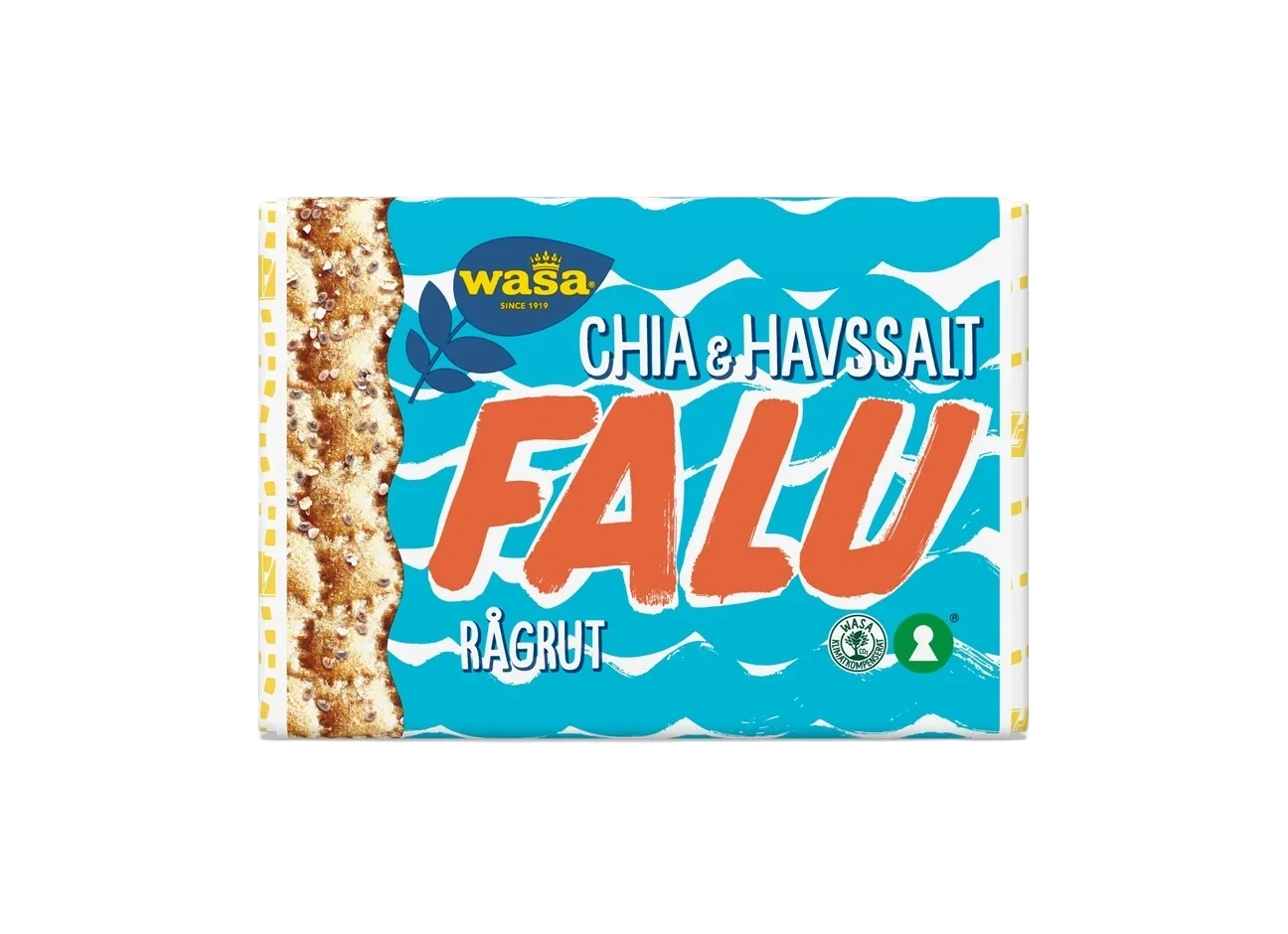 Wasa Knekkebrød Falu Rågrut Chia&Havsalt 235g