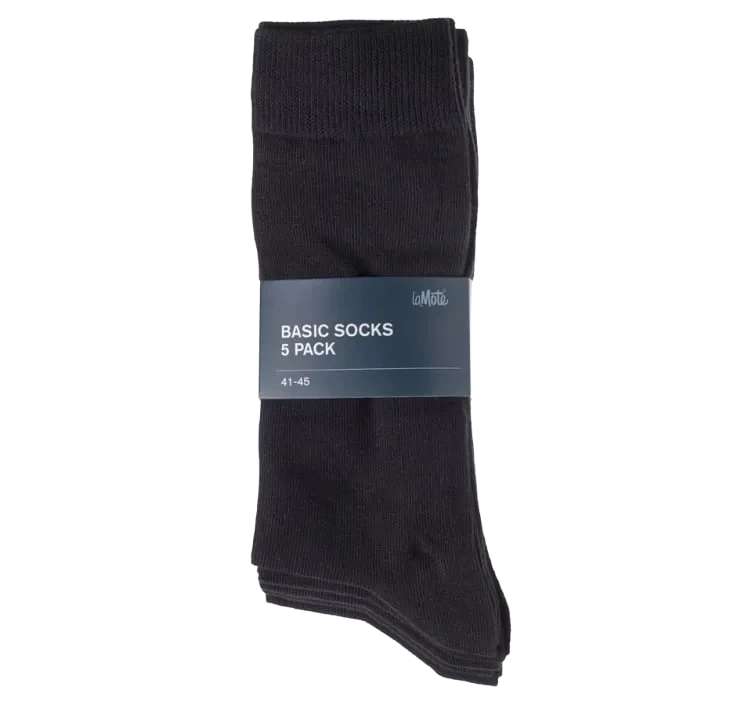 Herresokk Basic 41-45 5pk La Mote