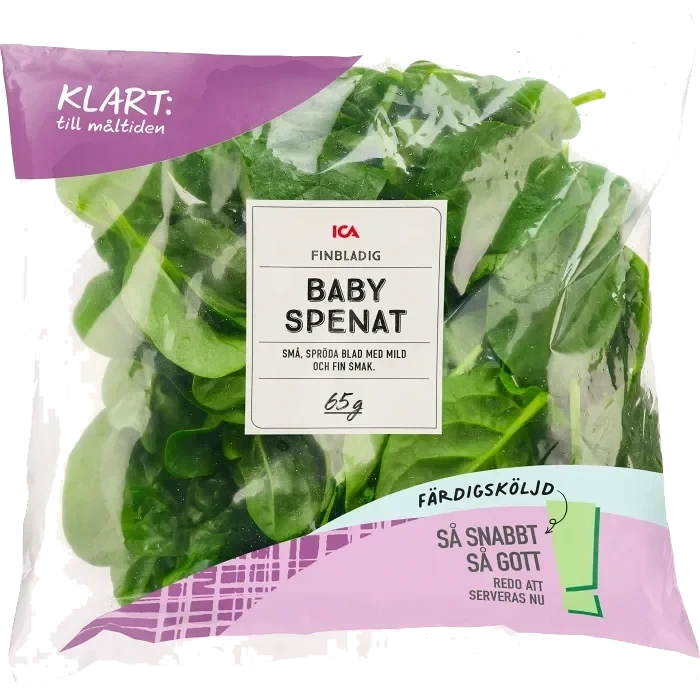 Finbladig babyspenat Sköljd 65g ICA
