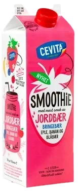 Smoothie Jordbær/Bringebær 1l Cevita