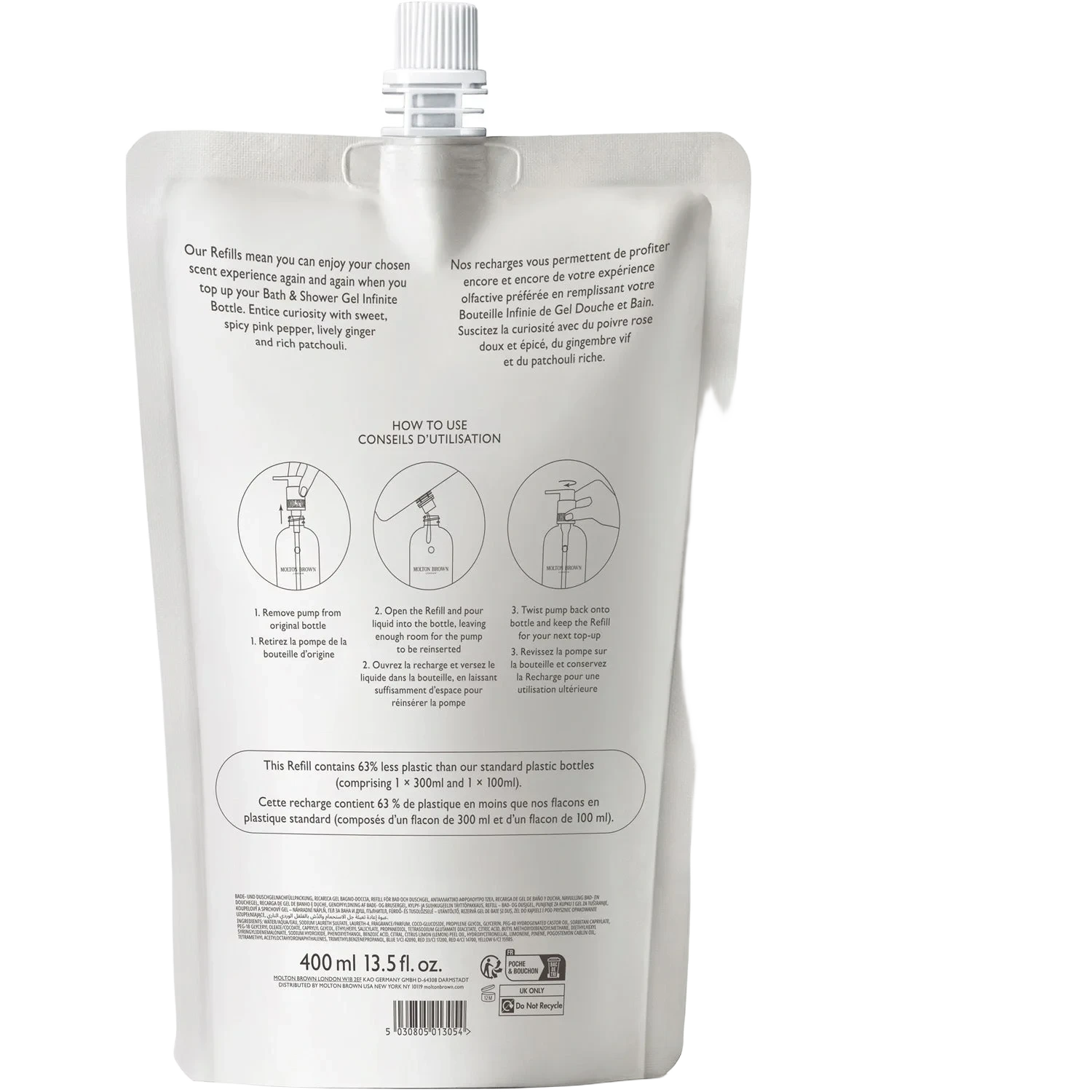 Molton Brown Fiery Pink Pepper Bath & Shower Gel Refill