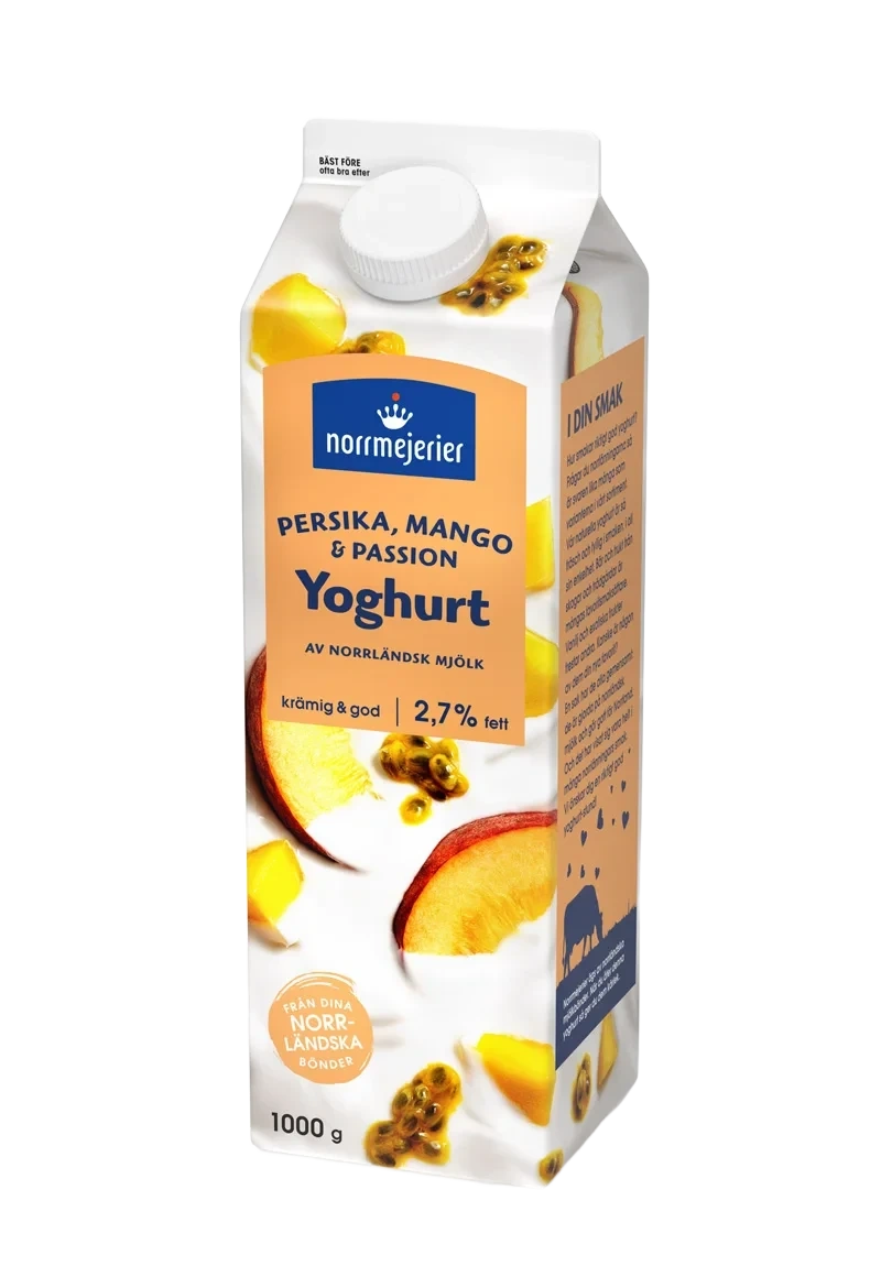 Fruktyoghurt 2.7% Persika/Mango/Passion