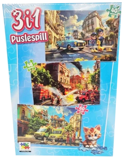 3 i 1 Puslespill Politi