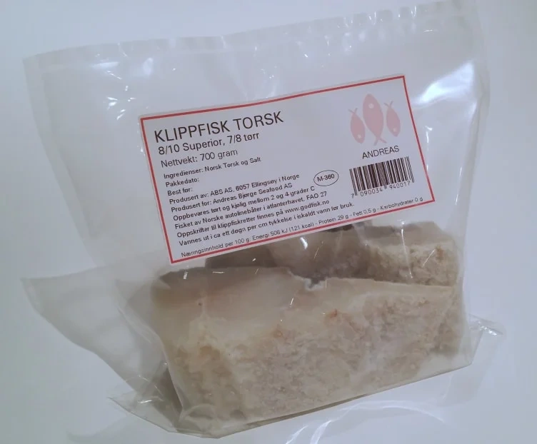 Klippfisk Torsk 700g Andreas