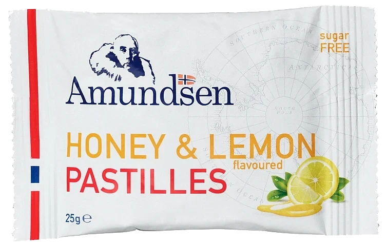 Amundsen Pastilles Honey And Lemon Gir Frisk Pust