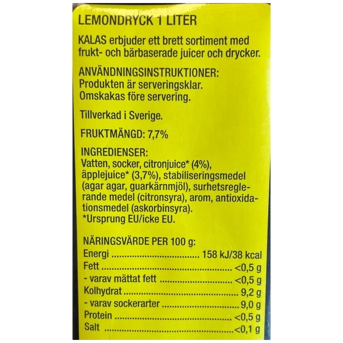 Fruktdryck Lemon
