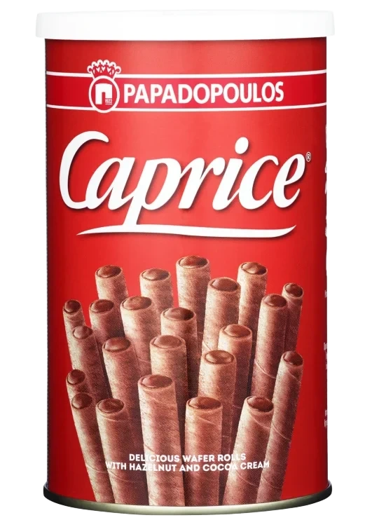 Wafer Rolls m/Hasselnøtt 115g Caprice