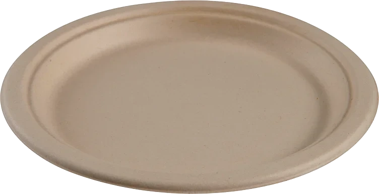 Fibertallerken natur bagasse komposterbar 18cm  50stk