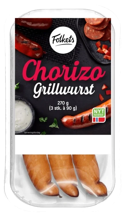 Pølse Chorizo 270g Folkets