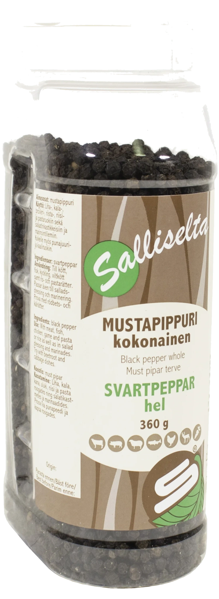 Svartpeppar hel
