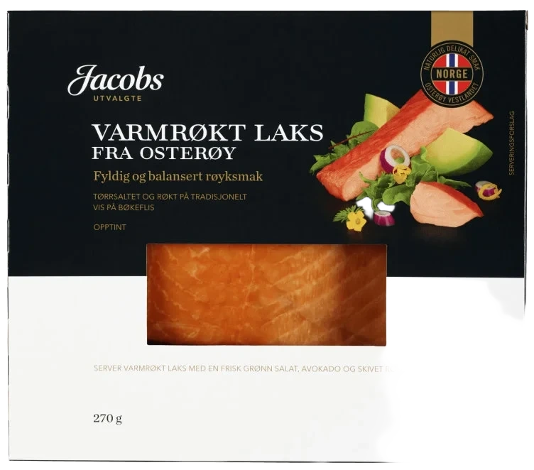Laks Varmrøkt 270g Jacobs Utvalgte
