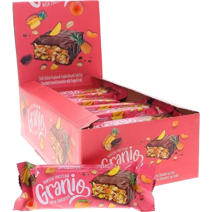 Energibar Tropisk Frukt & Mjölkchoklad 24-pack