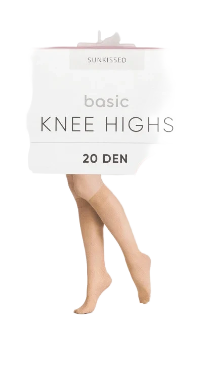 Basic Knee Highs 20 Den X2 Sunkissed 36-41 La Mote