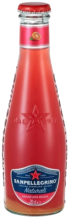 San pellegrino aranciata rossa glassflaske   24x20cl